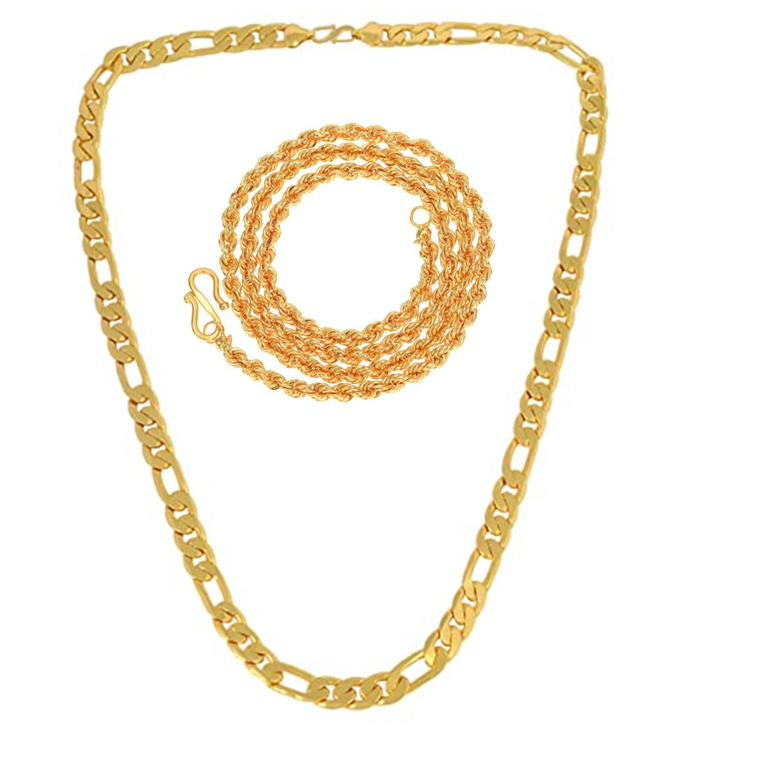 Buy Artificial Chain Golden Twisted Link 24 Inch Heavy Party Wear