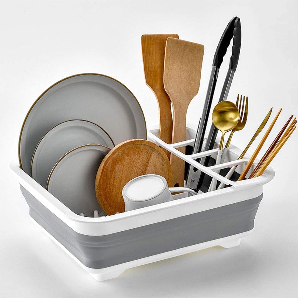 collapsible sink dish rack