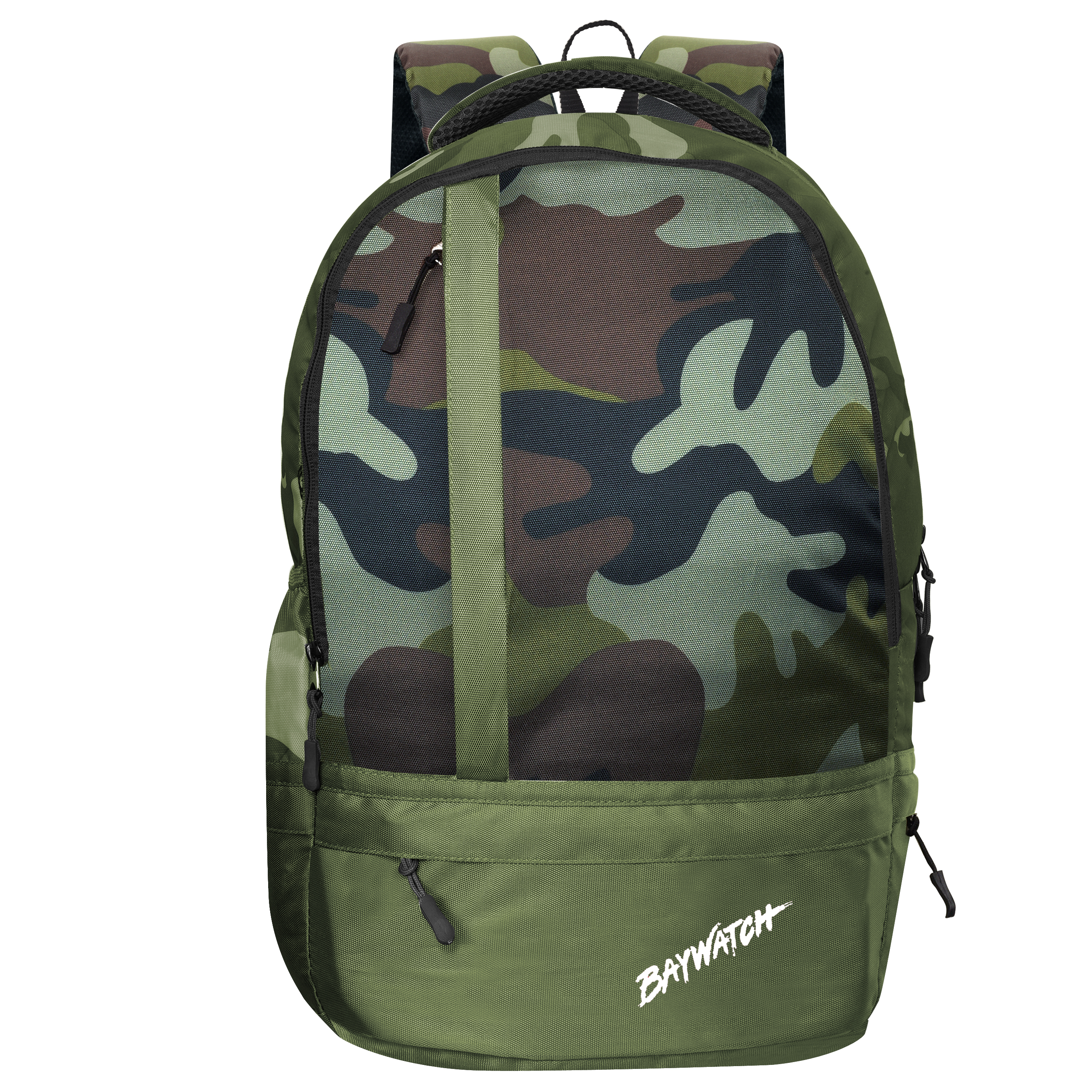 Baywatch 25 Litre Army Printed Unisex Polyester Casual Laptop Backpack  Green 