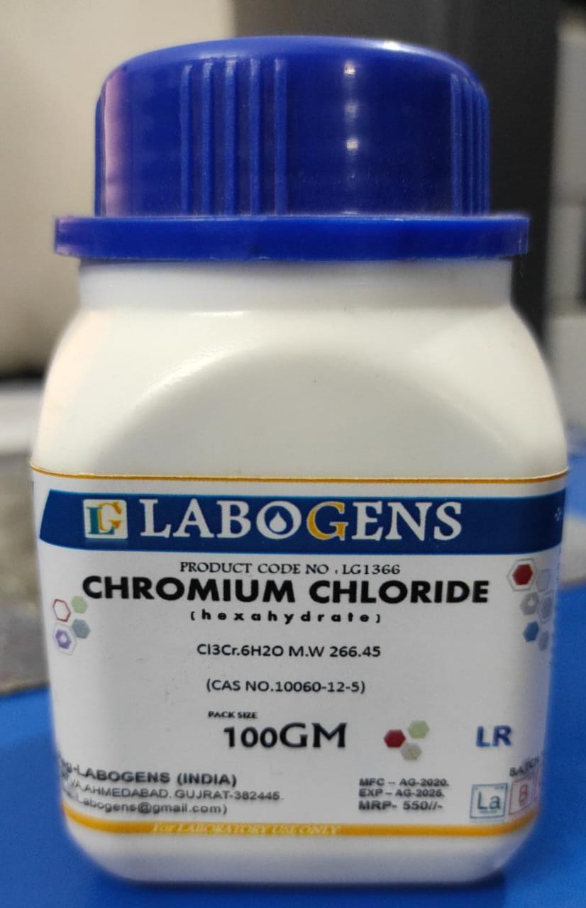 Buy LABOGENS CHROMIUM CHLORIDE (HEXAHYDRATE) 100GM Online ₹450 from