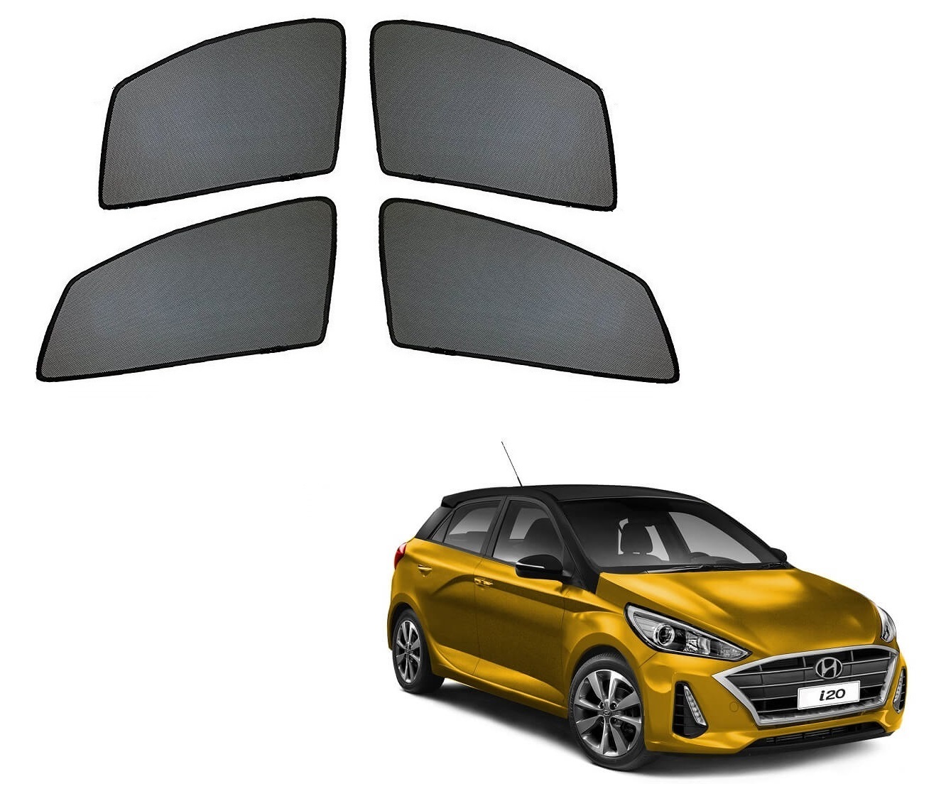 Buy Auto Addict Car Half Sun Shades Curtain For Hyundai Elite
