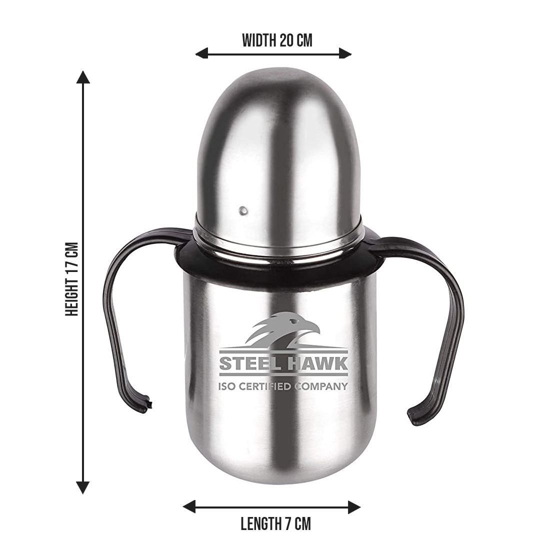 Buy Steel Hawk stainless steel handle sipper for toddlers, infants Anti ...