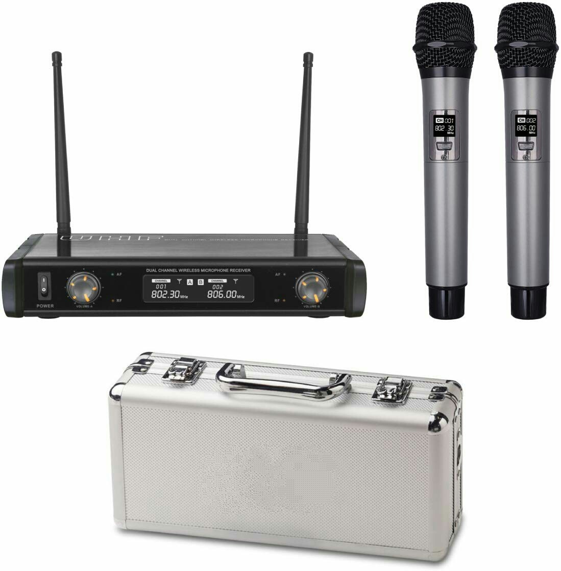 Buy EASTAR EAS-9000 UHF DUAL HANDHELD PROFESSIONAL WIRELESS MICROPHONE ...