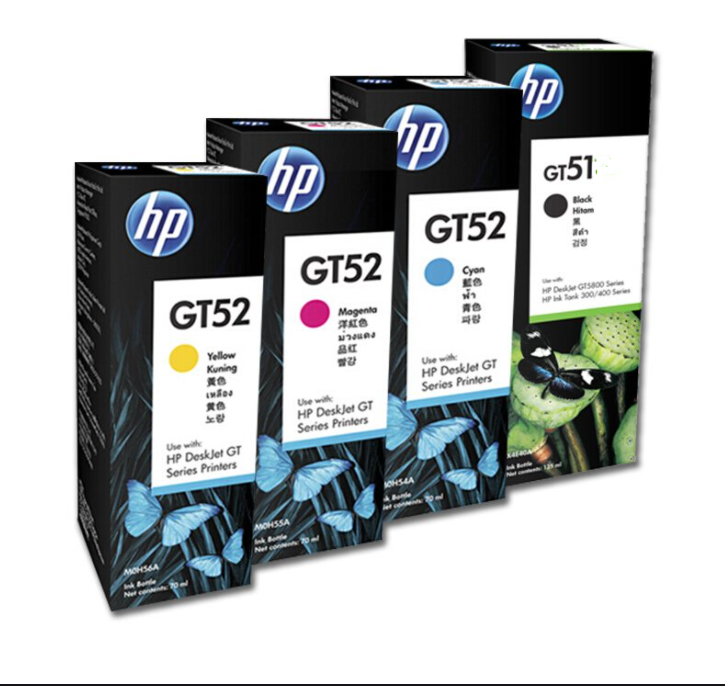 HP GT 51 ,52 Multi Color Ink Cartridge  Magenta, Black, Yellow, Cyan  Pack Of 4