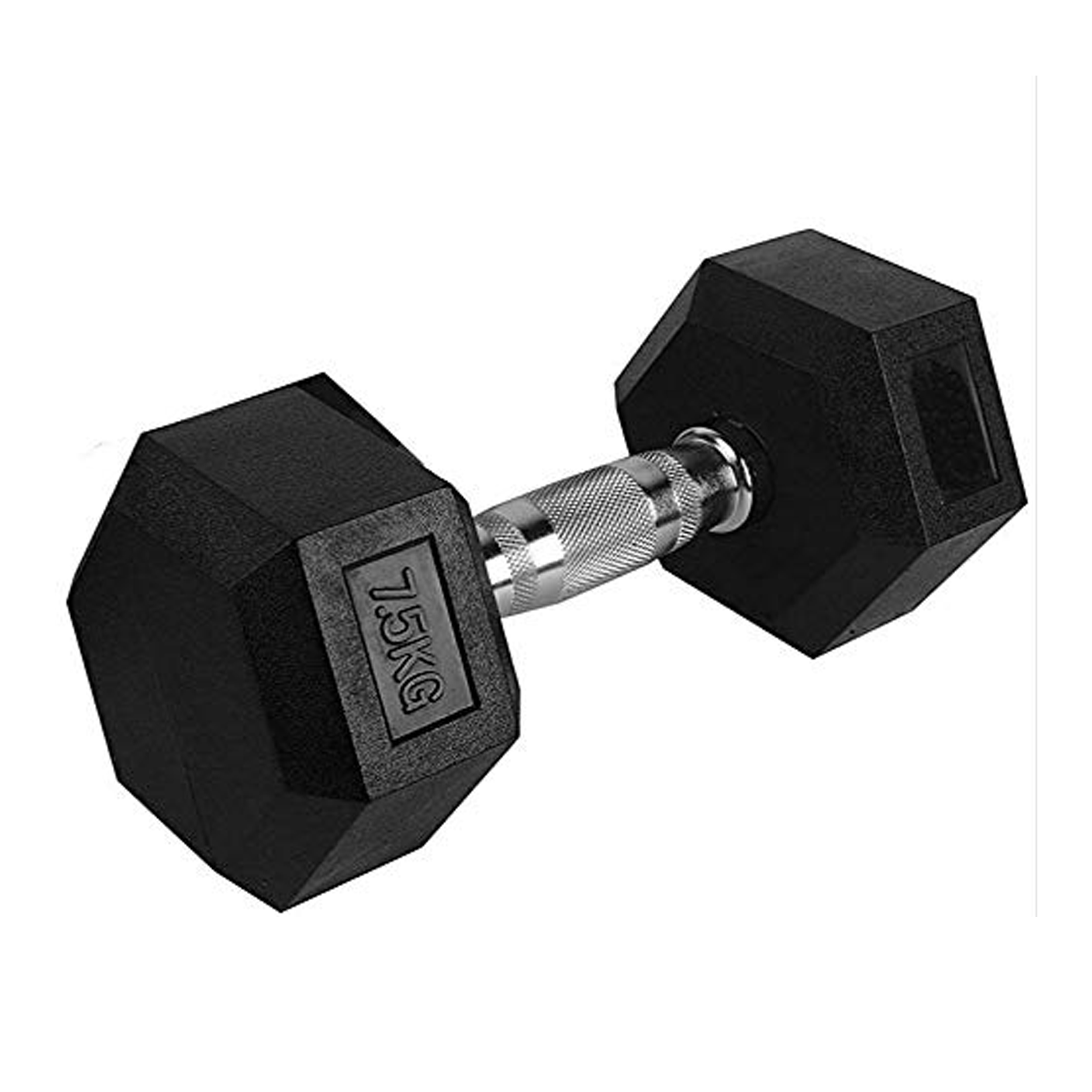 Scorpion Hex Dumbbell 7.5 kg, Pack of 1 pc Rubber Coated Dumbbell Rubber Hex Dumbbell