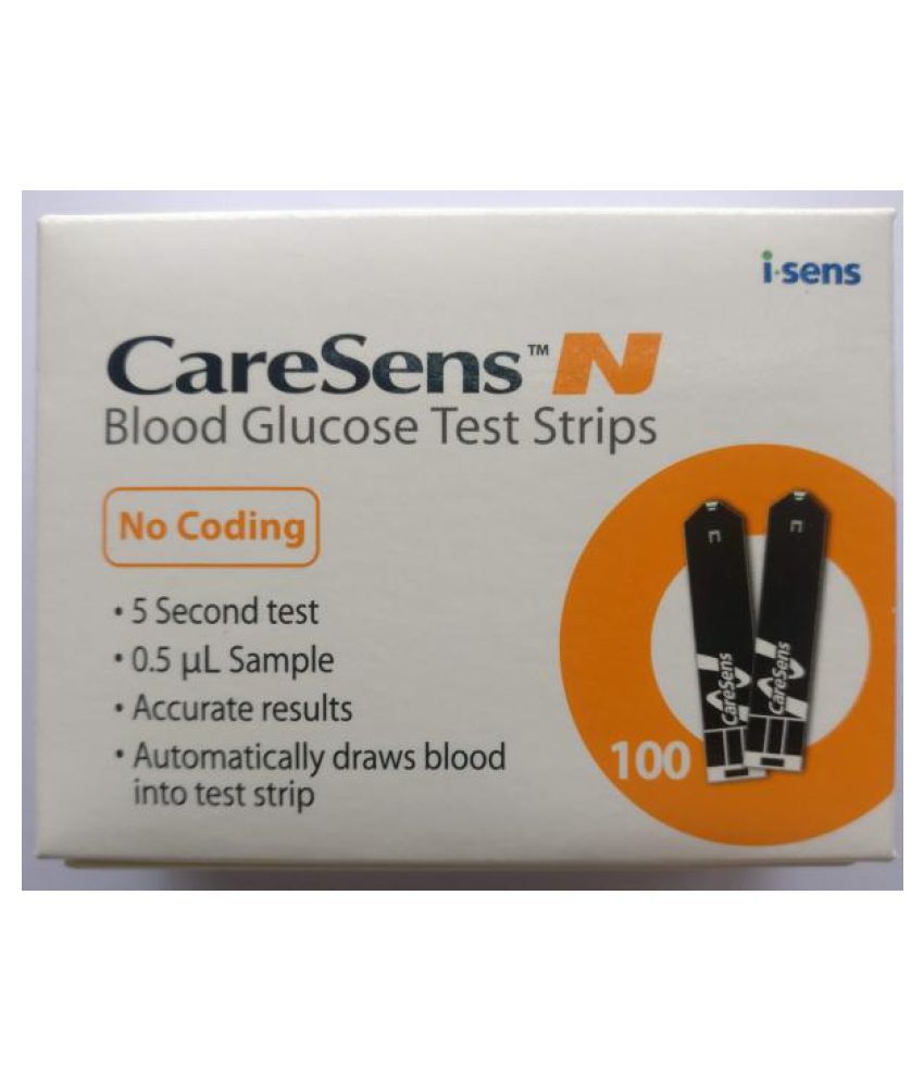 Buy CareSens N Blood Glucose 100 Test Strips Only for CareSens N Family ...