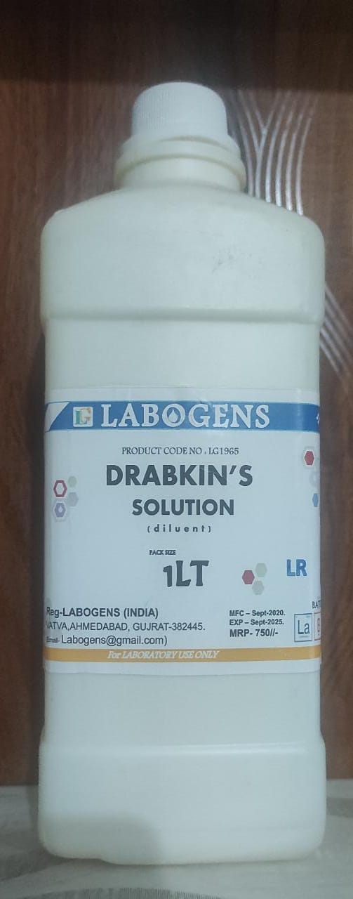 Buy LABOGENS DRABKIN'S SOLUTION (diluent) 1LT Online - Get 8% Off