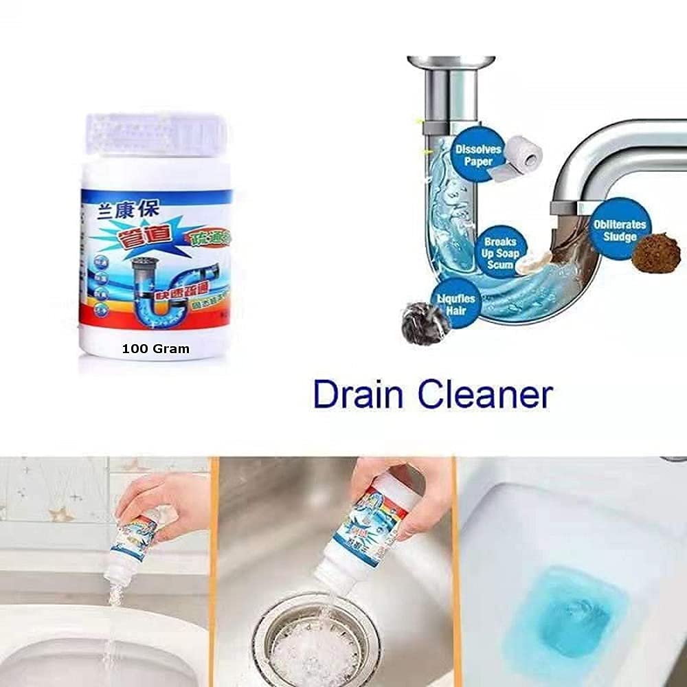 Buy Drain Blockage Sink Cleaner Powder, Drain Cleaner Clog Block ...