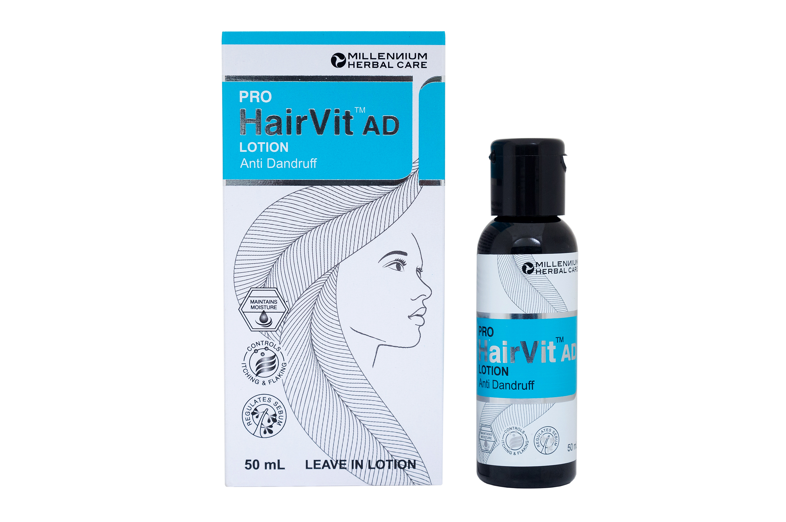 Buy Millennium Herbal Care Pro Hairvit Ad Lotion Anti-dandruff Formula 