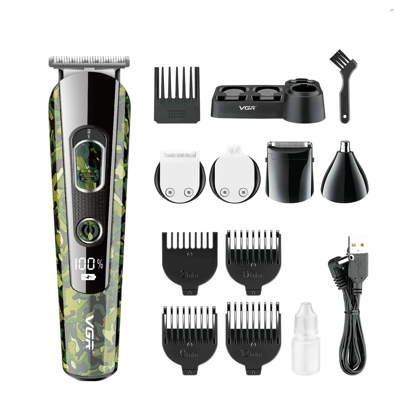VGR V 102 Professional Grooming Kit with Cord Cordless Multipurpose Hair Clipper Runtime 150 min Trimmer for Men