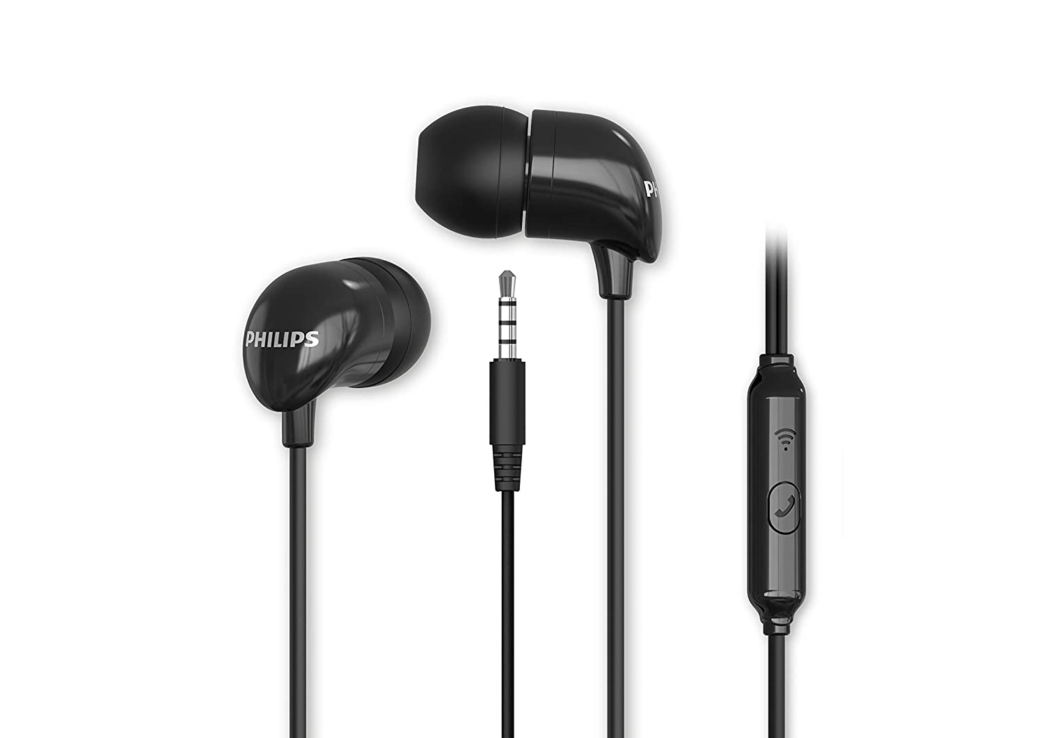 PHILIPS TAE1126BK In Ear Wired Headphones with Rich Bass and In Line Mic