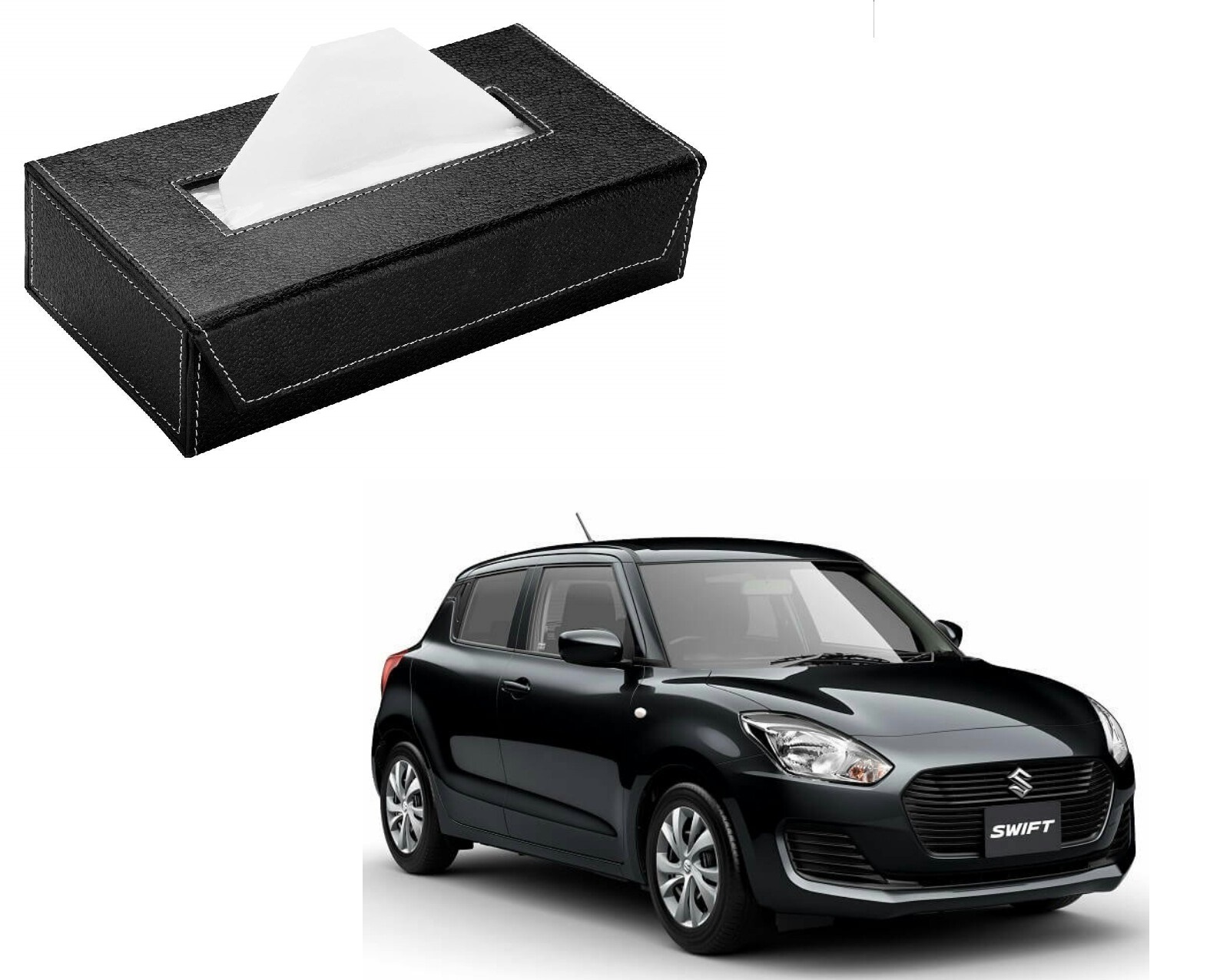 Buy Auto Addict Car tissue box holder Black color For Maruti Suzuki New