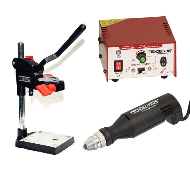 Buy TECHDELIVERS PCB Micro Mini PCB Drill Machine Rotary Tool MB150 with VARIABLE BOX Power