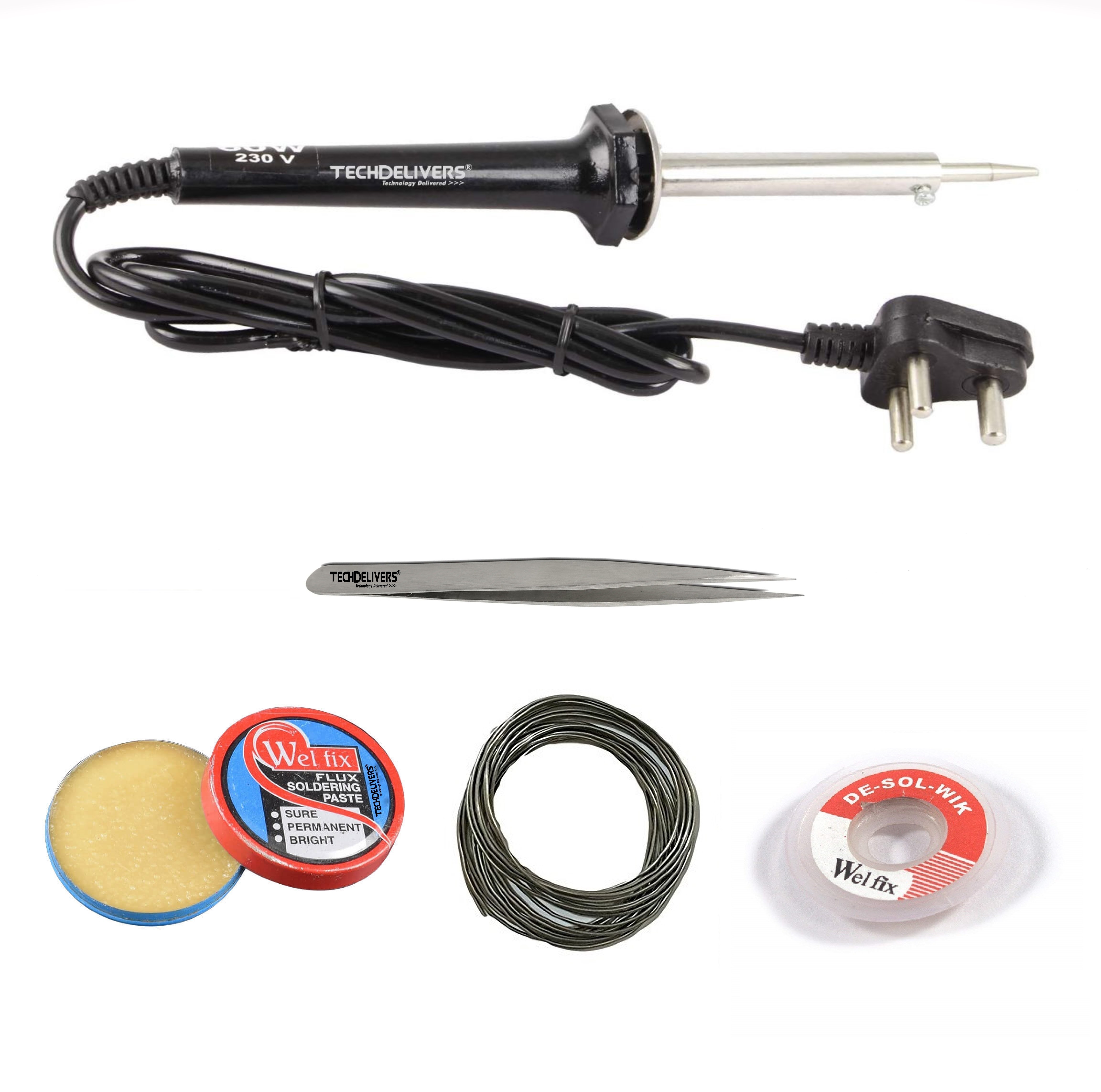 Buy TECHDELIVERS 60 Watt Soldering Iron Kit, Soldering Wire, Soldering
