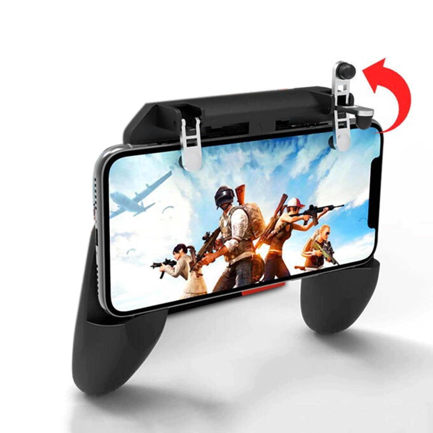 Raptech W10 Gamepad Handle Grip Wireless Controller Joystick with Metal Buttons Trigger Key for Android iOS Smart Phone