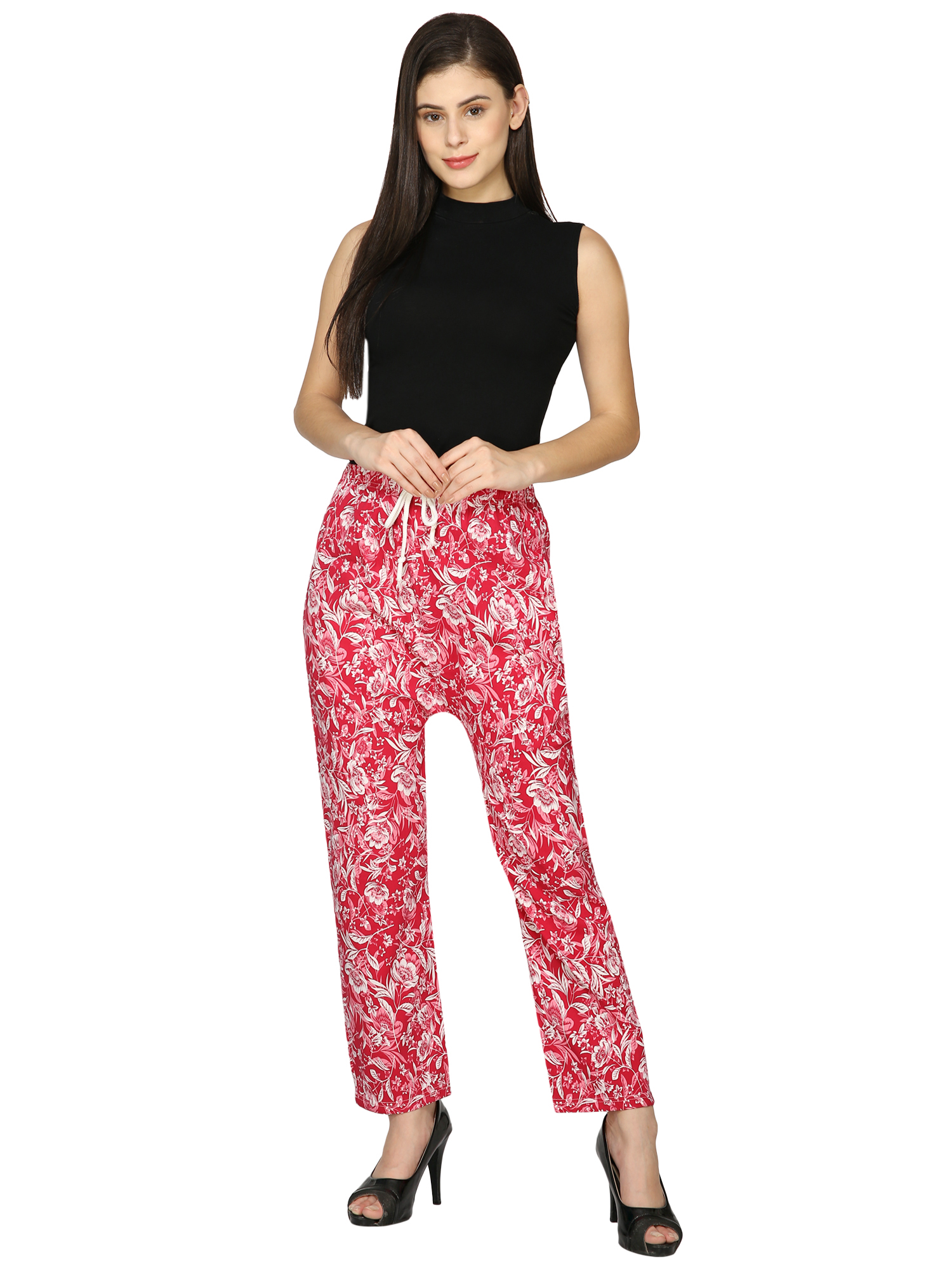 TNQ Women Cotton Printed Stretchable Trouser/Printed Pants/Women Trackpants