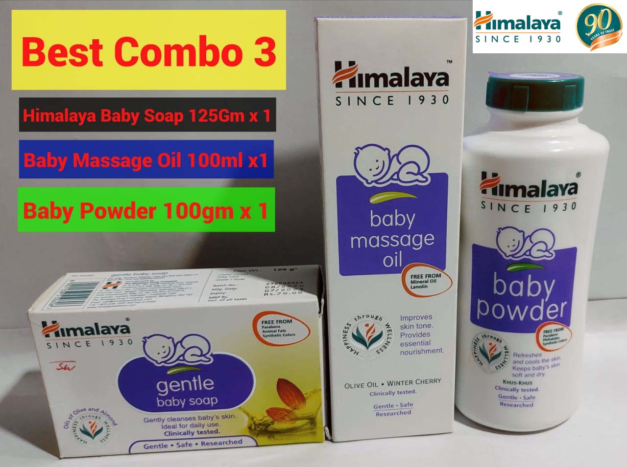 Buy Himalaya Baby care Combo Products Massage oil baby soap baby powder
