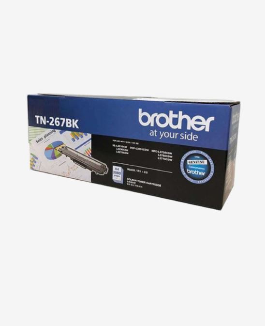 Brother TN 267 Black Toner Cartridge For Use HL L3210CW, HL L3230CDN, HL L3270CDW, DCP L3551CDW, MFC L3735CDN, MFC L3750