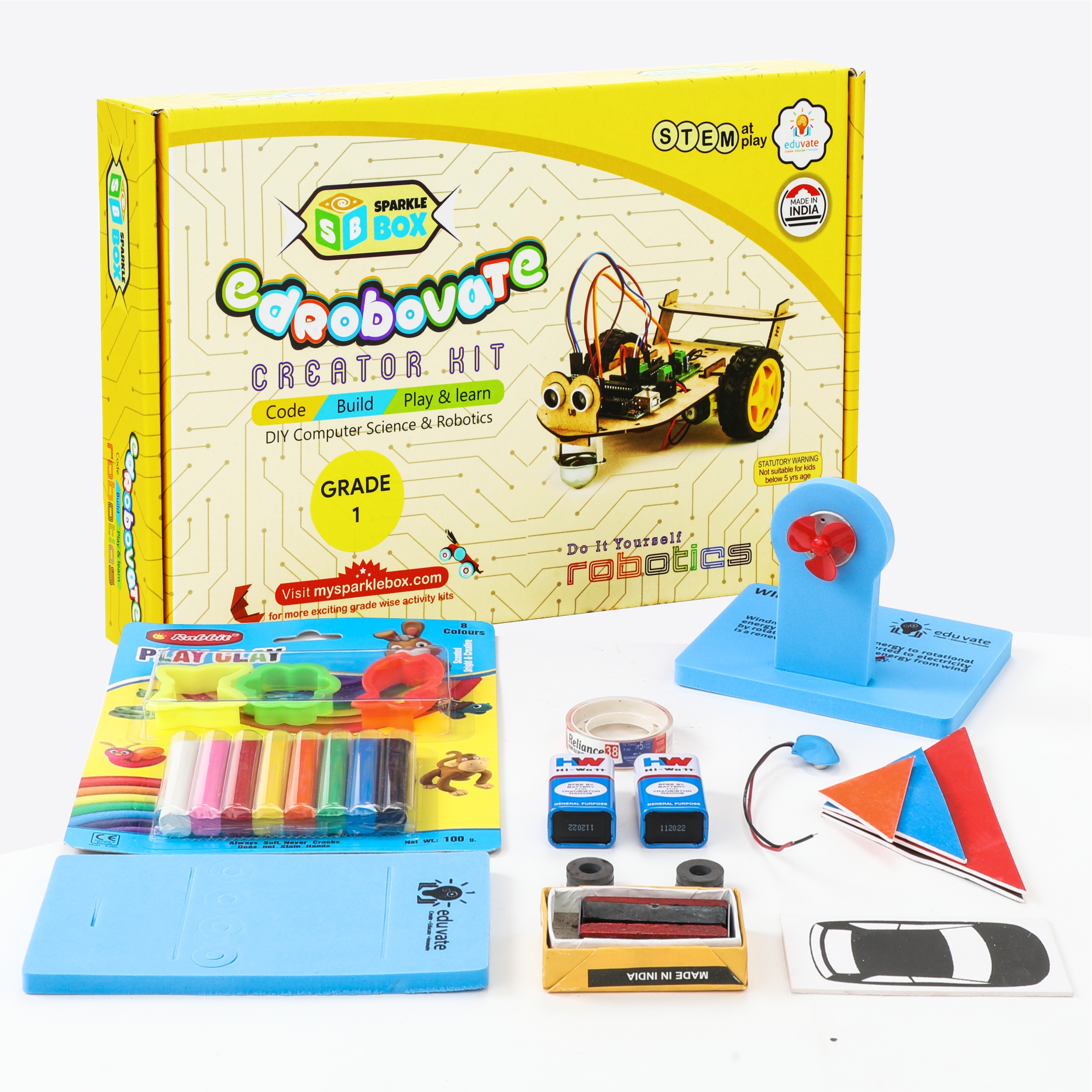 Buy Sparklebox DIY Robotics Kit Grade 1 24+ Experiments For kids of Age