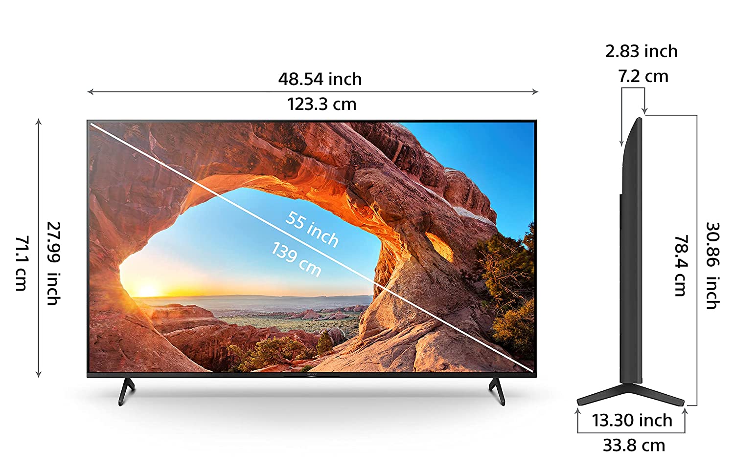 Buy Sony Bravia 139 Cm (55 Inches) 4K Ultra HD Smart LED TV KD-55X85J ...