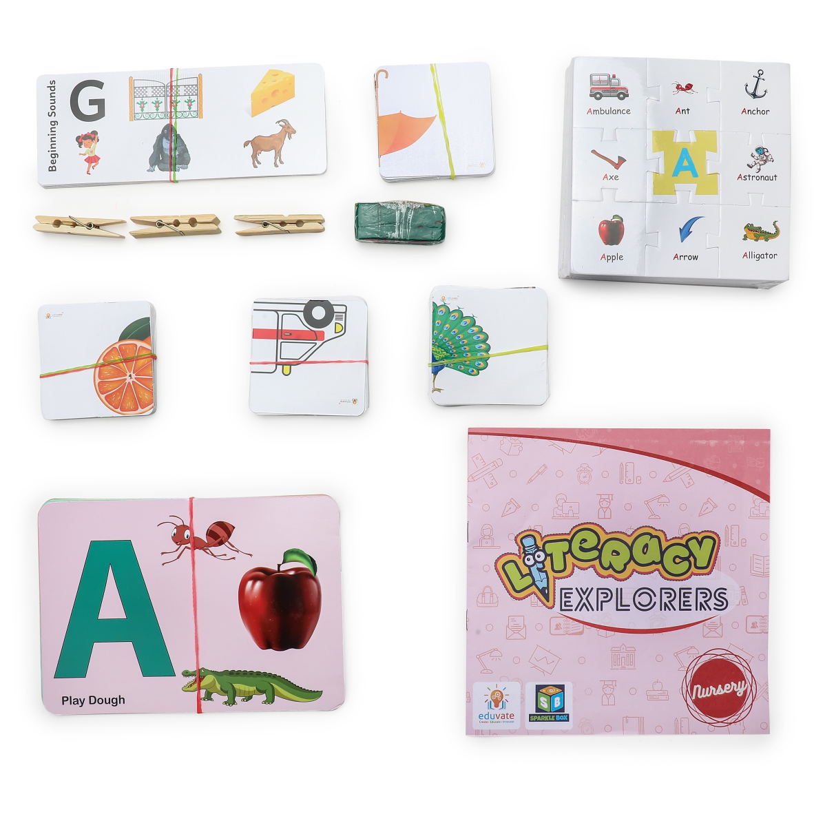 Buy Sparklebox Early ABCD Learning Preschool Kit For Kids (Nursery) II ...