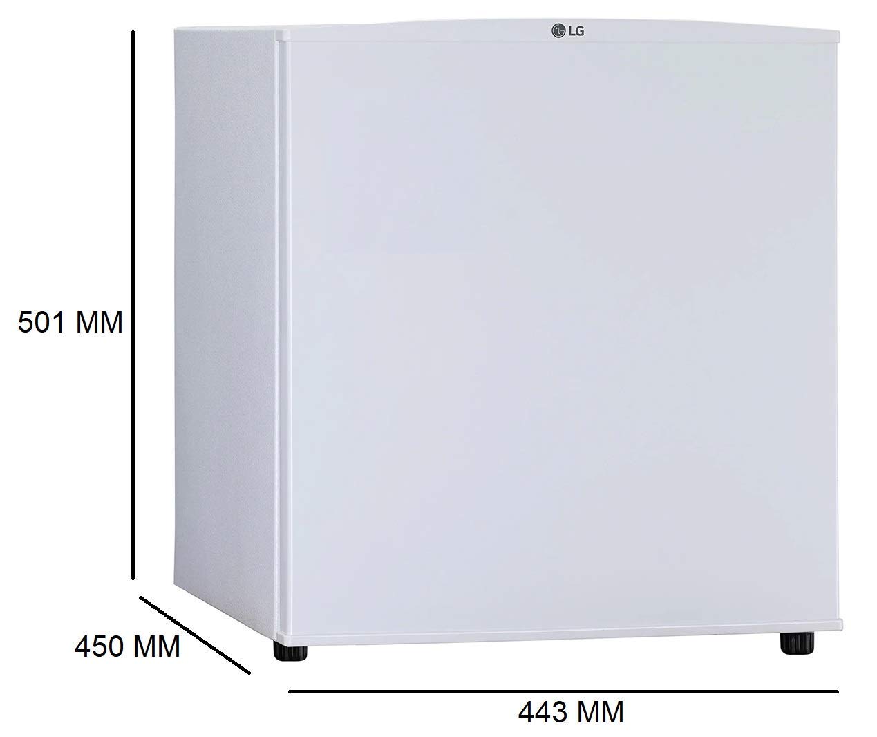 Buy LG Mini Refrigerator 45L GLM051RSWC White Online ₹9679 from
