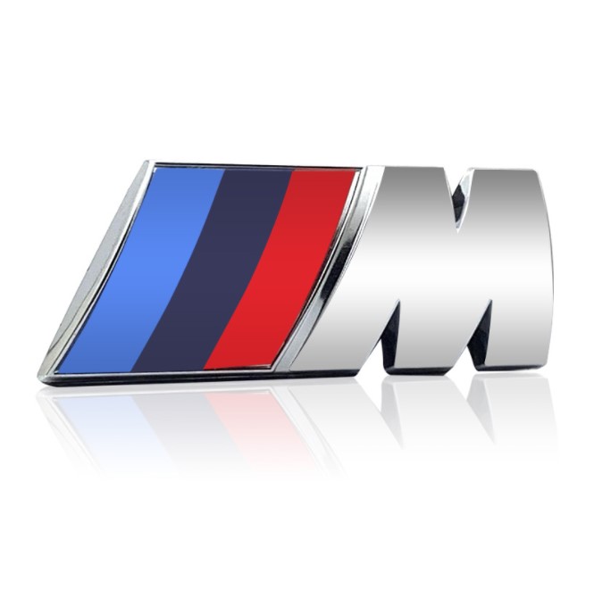 3D ABS Plastic Sticker ///M M Power Decal Sticker Emblem Decal For All Cars Bikes  Chrome