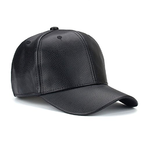 Handcuffs Stylish PU leather Black Cap Hip Hop Cap for Men/ Women