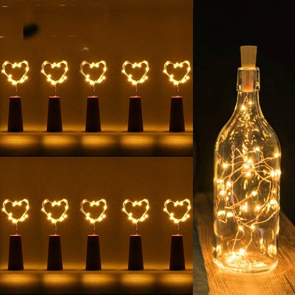 Cork light String Lights, 20 LED Battery Operated Decorative Fairy Lights,