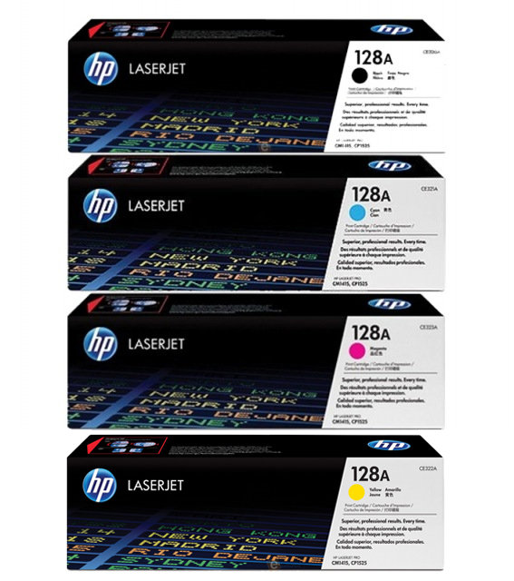 HP 128A black/Cyan/Magenta/Yellow Original LaserJet Toner Cartridges 4 pack LaserJet Pro CM1415 fnw CP1525 NW