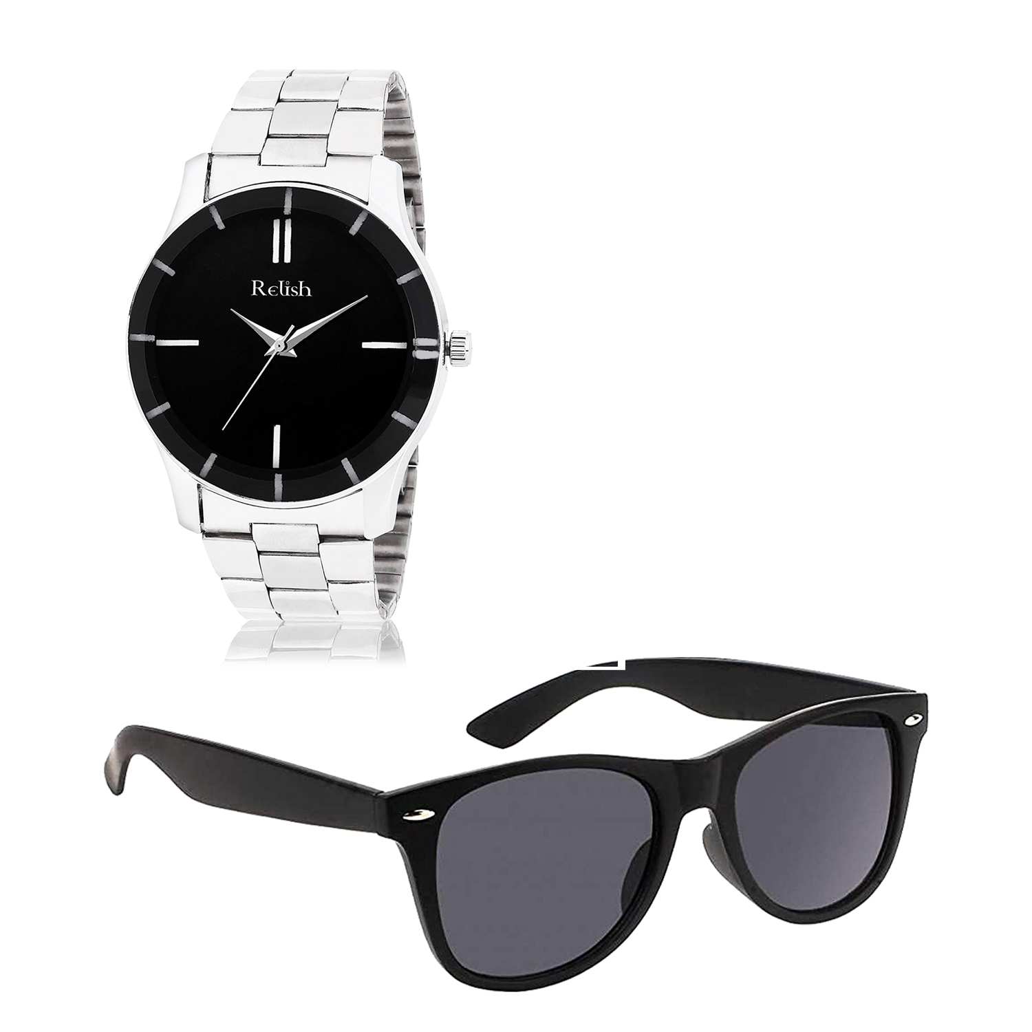 Relish Stainless Steel Strap,Analogue Watch, Gift Combo Set for Men's Boy's RE BB8083 SG