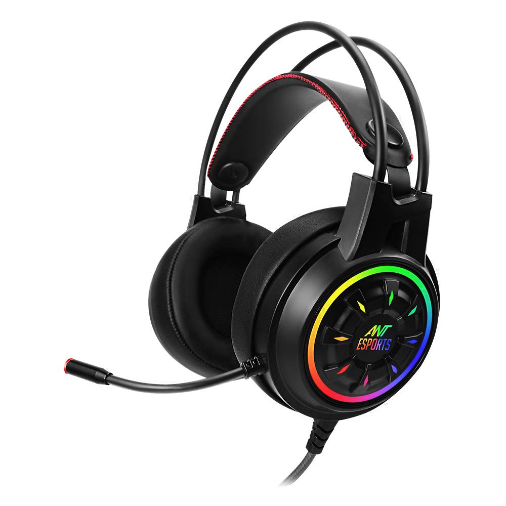 Ant Esports H707 R GB Wired Gaming Headset Noise Cancelling Over Ear Headphones with Mic for PC / PS4 / Xbox One/Nintendo