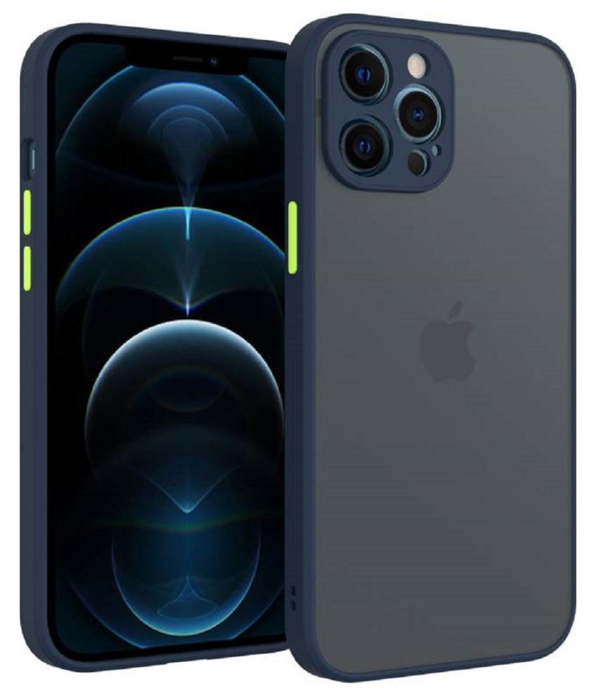 Funloof iPhone 12 Pro Shock Proof Case Diaz   Blue Translucent
