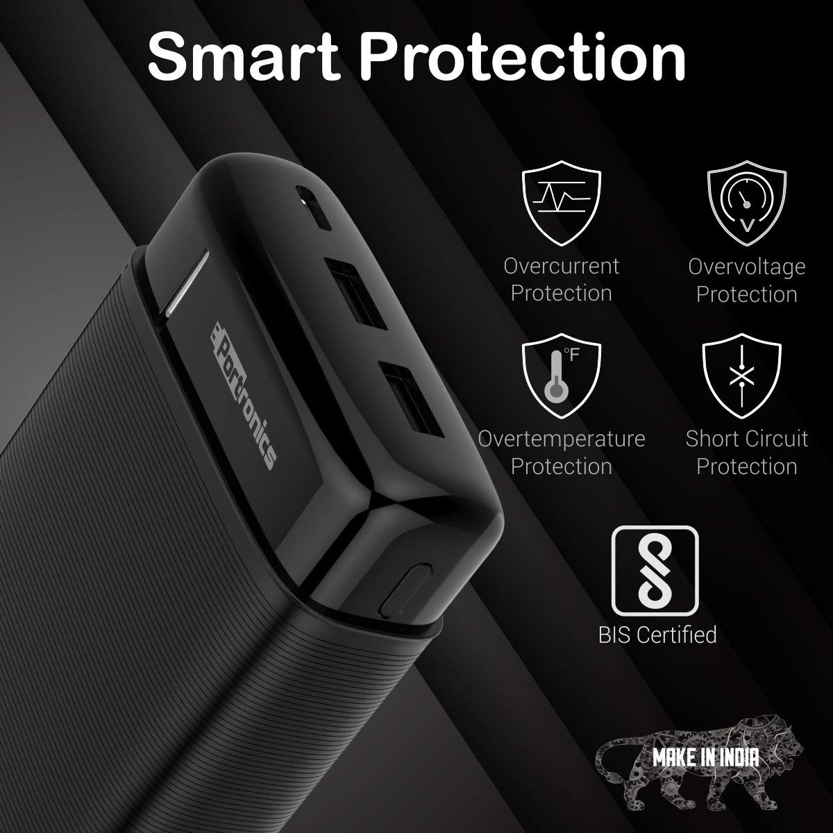 Buy Portronics Power PRO 20000 mAh Power Bank With Dual Output and Dual ...