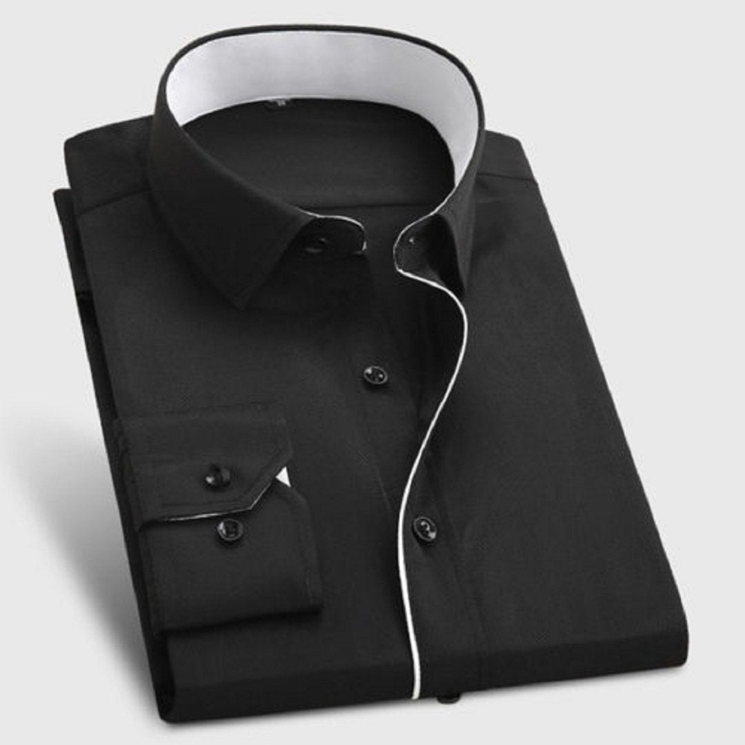 black white lining shirt