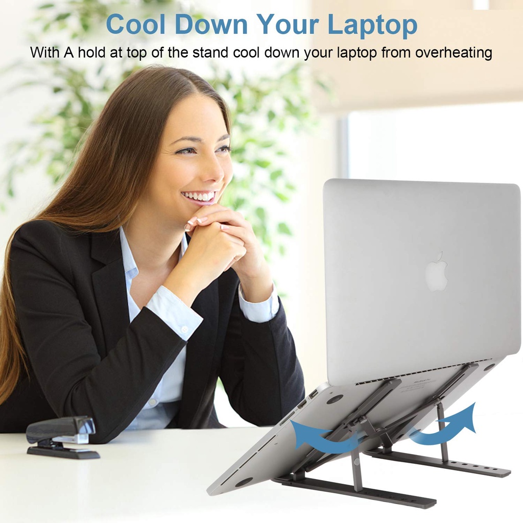 Buy Aluminium laptop Stand Adjustable Portable laptop holder Foldable and easy to carry cell