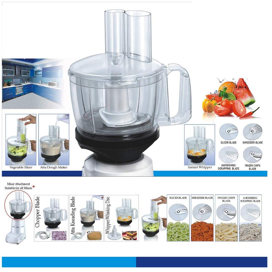 Buy Maggi Rio All in one 3G Food Processor Attachment for Mixer 750 W