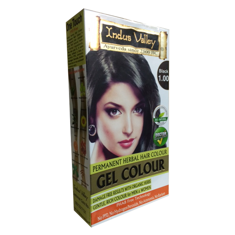 Buy Indus Valley Organically Natural Gel Black 1.00 Hair Color One