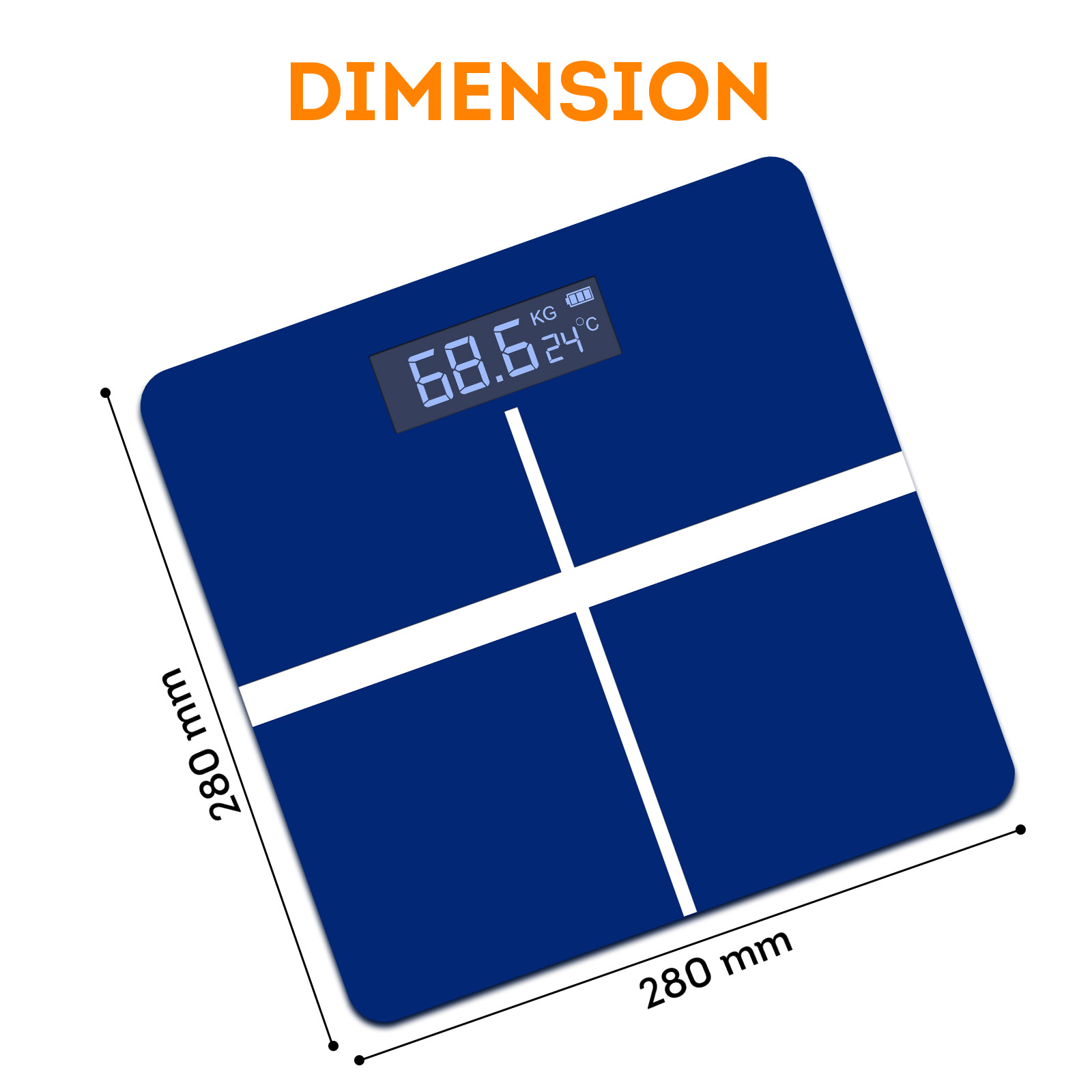 Buy beatXP Blue plus Digital Bathroom Weighing Scale with LCD Panel