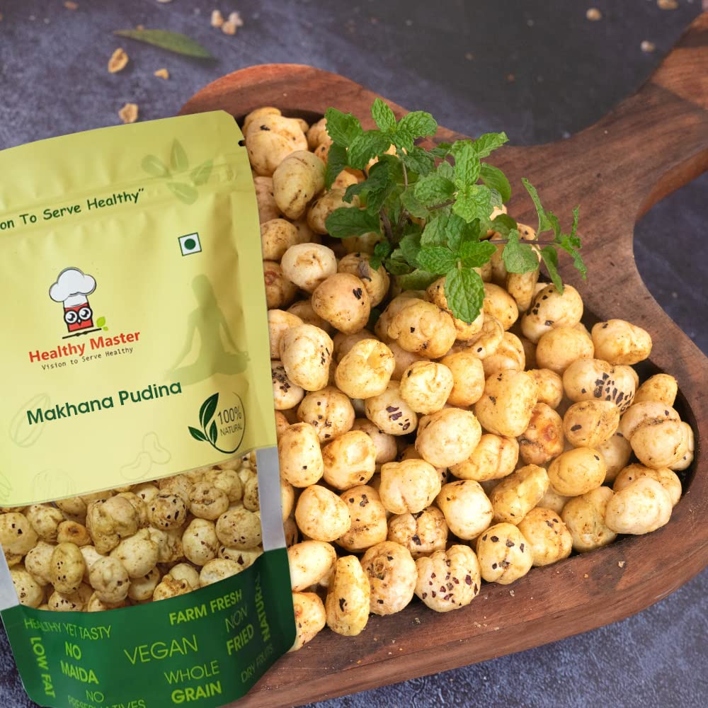 Buy Healthy Master Roasted Pudina Makhana (Fox Nuts) 120 GM Online