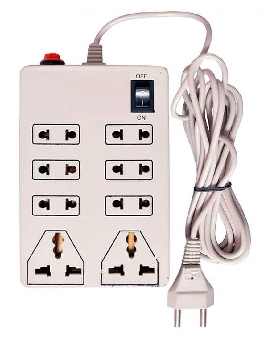 Buy Extension Cord Board with 4 yard wire 8 Socket 6 AMP Power