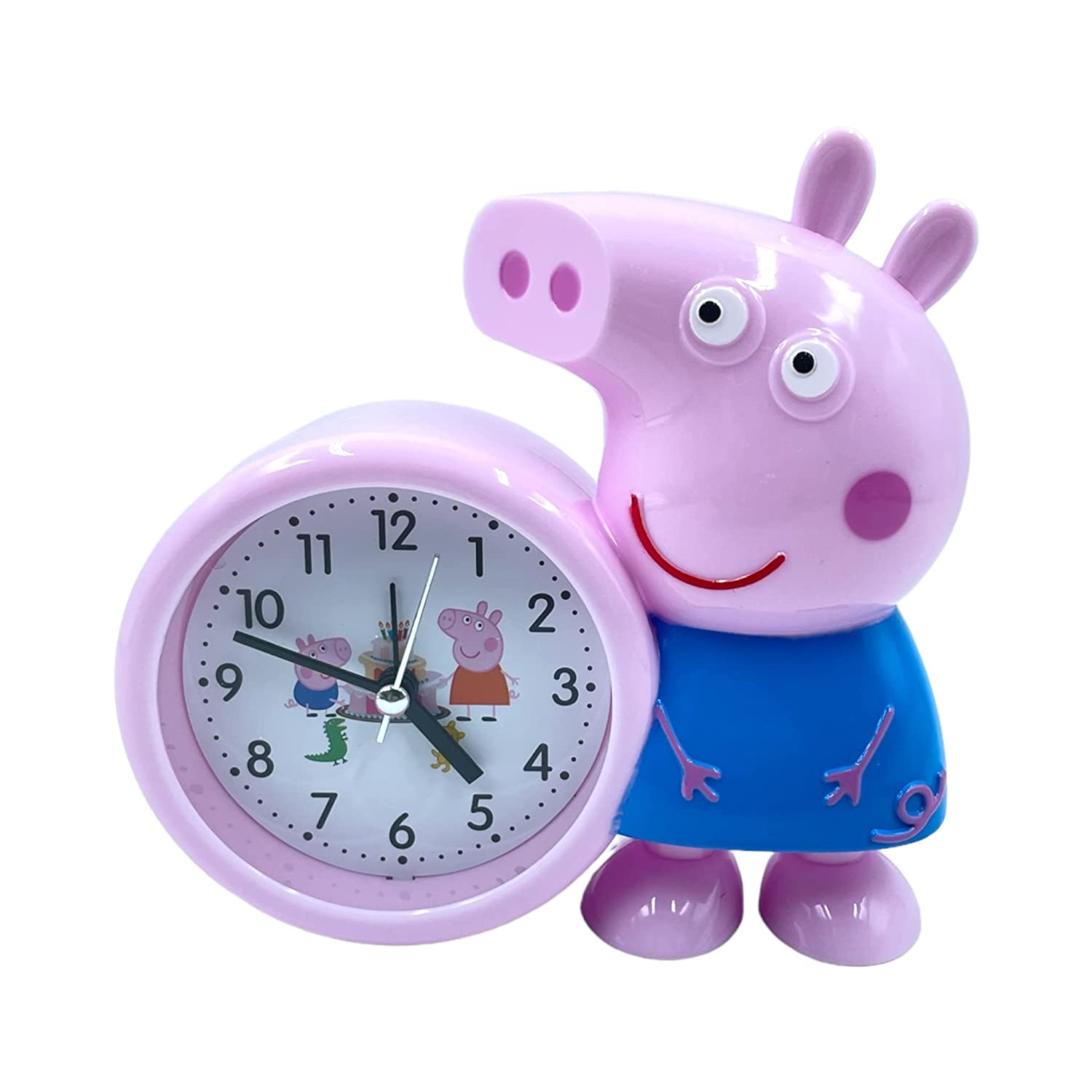 Buy Peppa Pig Cute Cartoon Themed Plastic Desk Alarm Clock (Blue ...