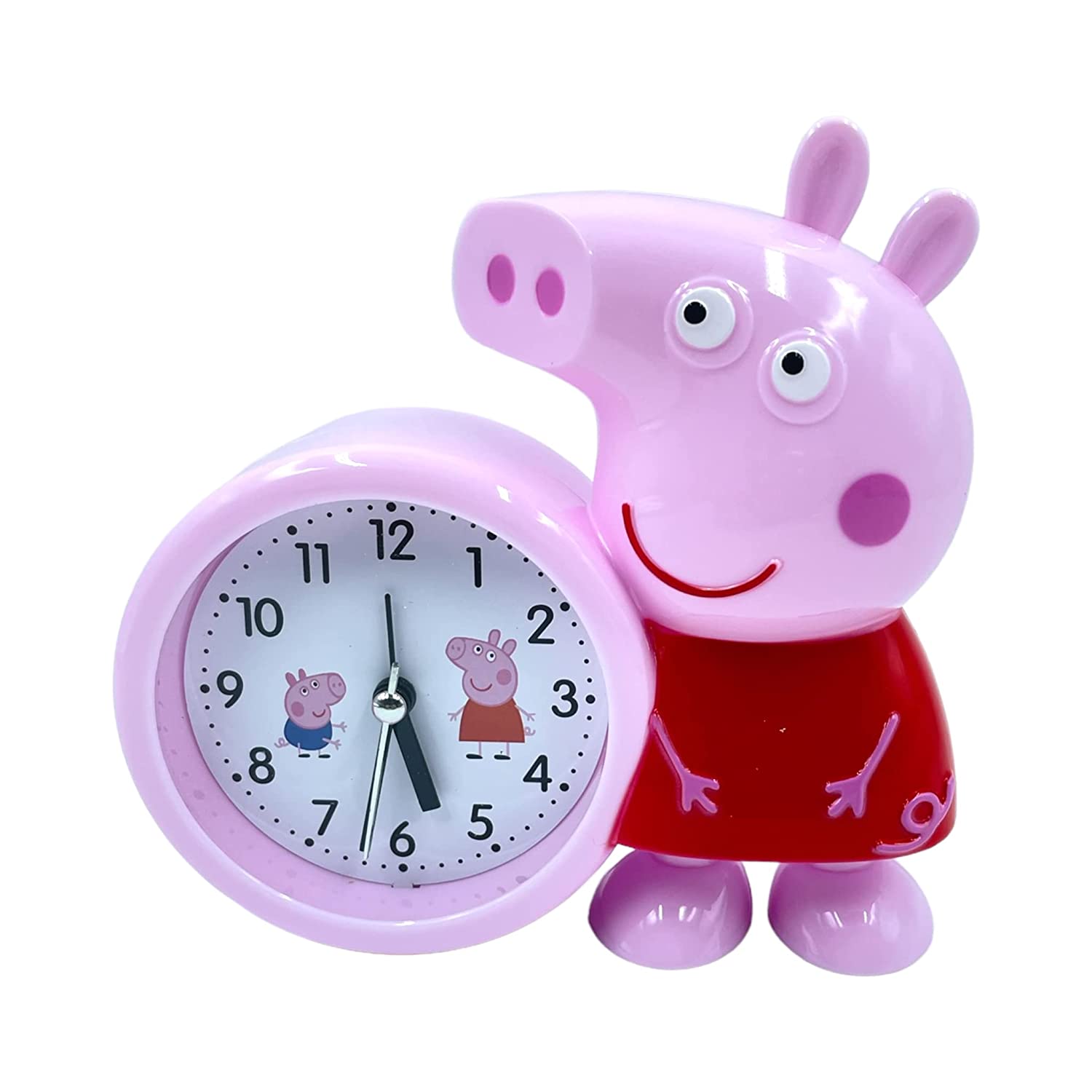 Buy Peppa Pig Cute Cartoon Themed Plastic Desk Alarm Clock (Red) Online ...