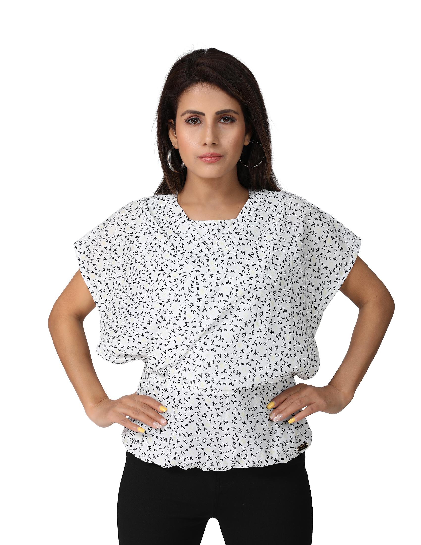 PRE WASHED HEAVY COTTON Graphic Print Top