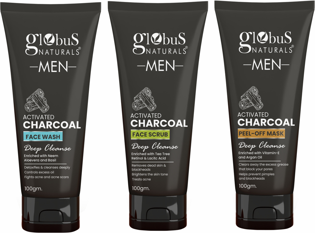 Buy Globus Naturals Charcoal AntiPollution Face Care Combo (Pack Of 1