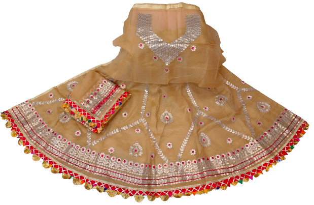 Taari Ropata Buy Traditional Embellished (Brown) Kota Doria Aari Taari Gota Patti ...