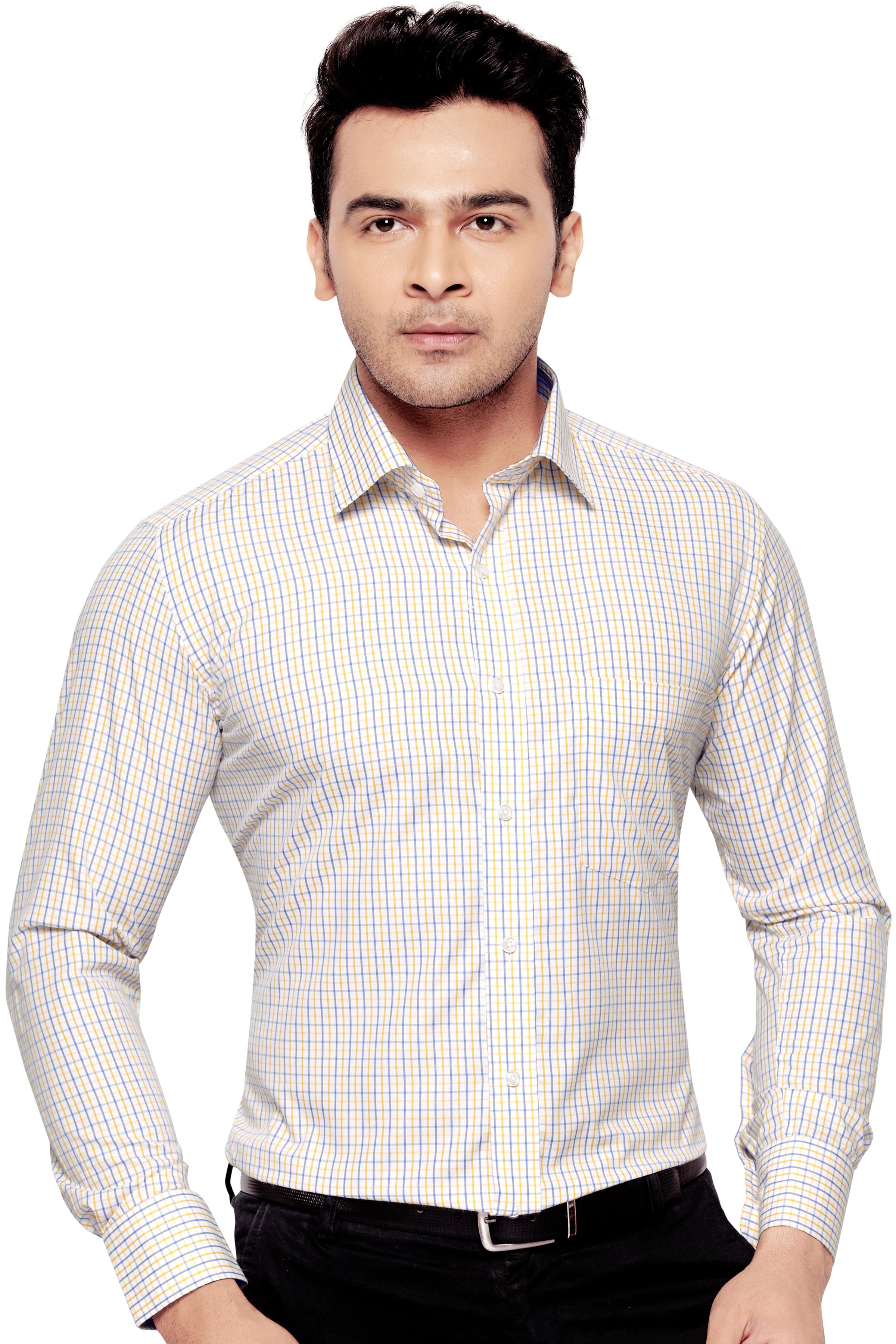 Buy Corporate Club Orchid Mens Formal Office Wear Shirt Gold- M(Line ...