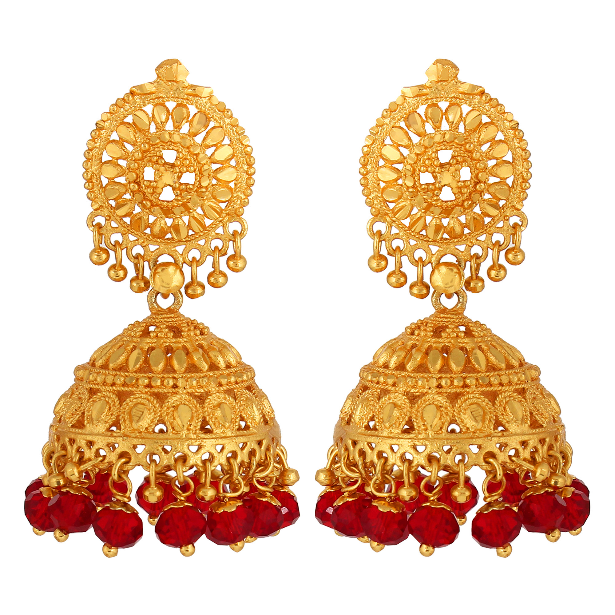 GoldNera Bead Alloy Jhumki Earring GoldNeraJhumki11
