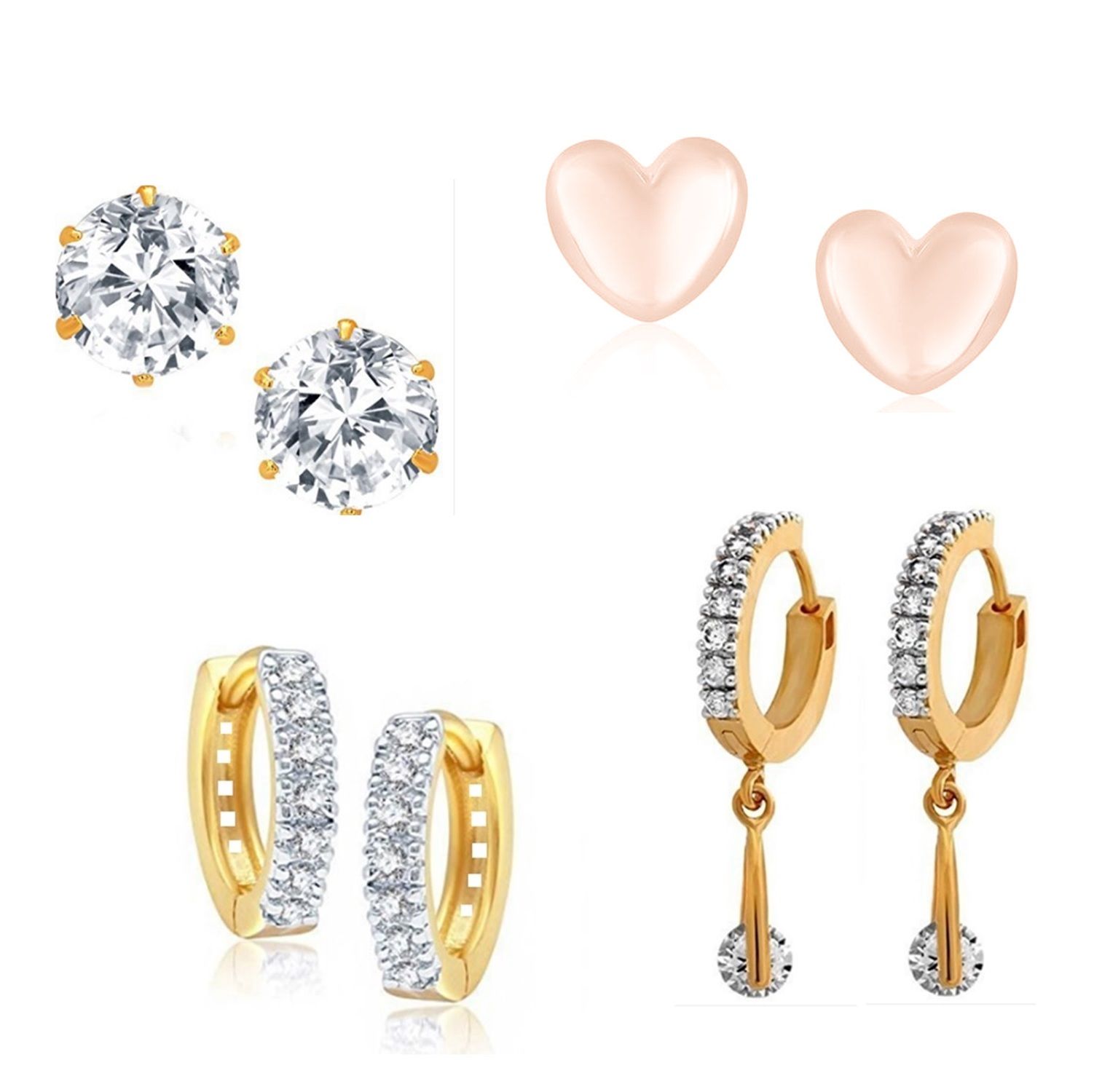 GoldNera Women Stud Earrings Combo With Traditional Bali