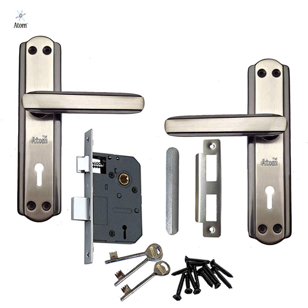 Buy ATOM 606 Black Silver finish Mortise pair with Double stage lock 3 ...